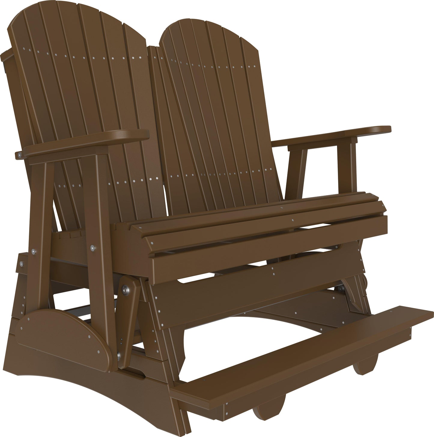 LuxCraft Recycled Plastic Counter Height 4' Adirondack Balcony Glider  - LEAD TIME TO SHIP 7 BUSINESS DAYS OR LESS