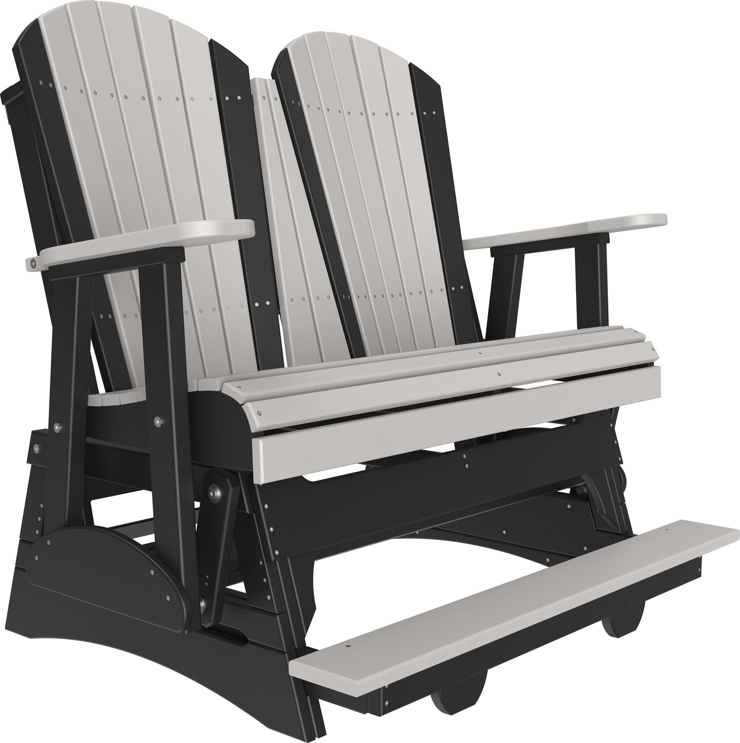 LuxCraft Recycled Plastic Counter Height 4' Adirondack Balcony Glider  - LEAD TIME TO SHIP 7 BUSINESS DAYS OR LESS