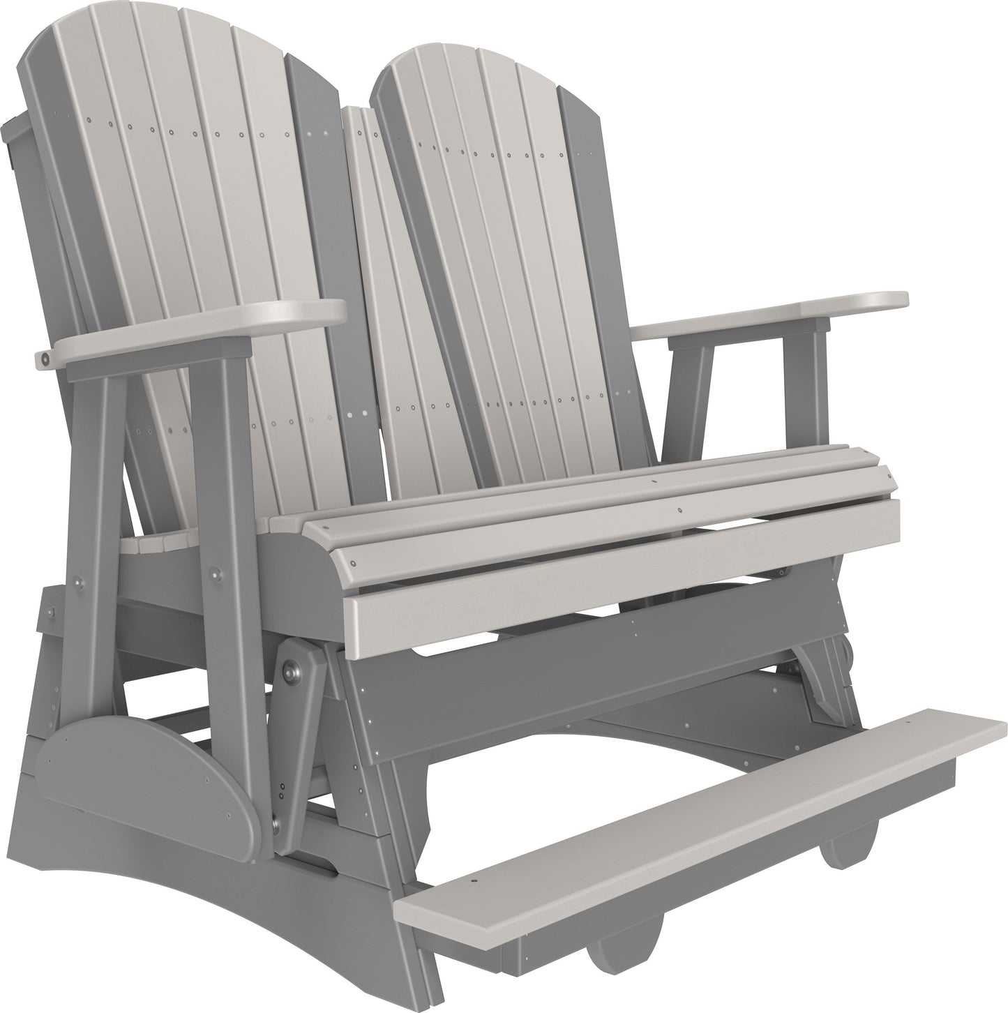 LuxCraft Recycled Plastic Counter Height 4' Adirondack Balcony Glider  - LEAD TIME TO SHIP 7 BUSINESS DAYS OR LESS