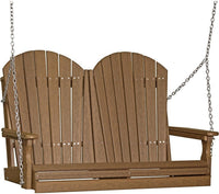 LuxCraft Adirondack 4ft. Recycled Plastic Porch Swing - Rocking Furniture
