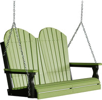 LuxCraft Adirondack 4ft. Recycled Plastic Porch Swing - Rocking Furniture