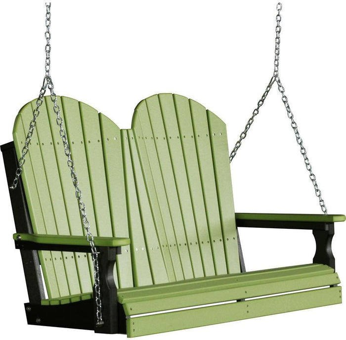 LuxCraft Adirondack 4ft. Recycled Plastic Porch Swing - Rocking Furniture
