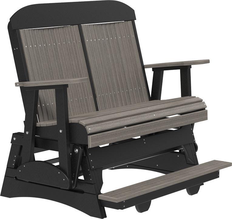 LuxCraft Counter Height Recycled Plastic 4' Classic Balcony Glider  - LEAD TIME TO SHIP 7 BUSINESS DAYS OR LESS