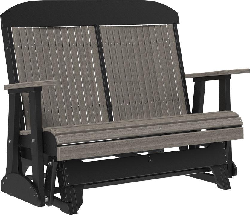 LuxCraft Classic Highback 4ft. Recycled Plastic Patio Glider - LEAD TIME TO SHIP 7 BUSINESS DAYS OR LESS