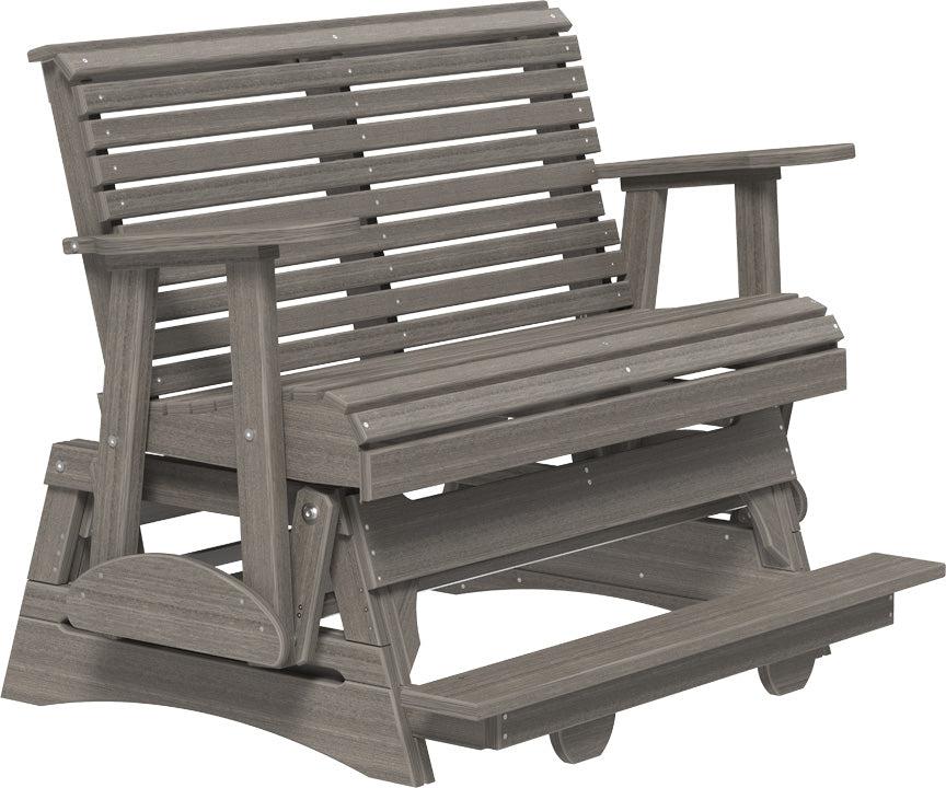 LuxCraft Recycled Plastic Counter Height 4' Plain Balcony Glider  - LEAD TIME TO SHIP 7 BUSINESS DAYS OR LESS