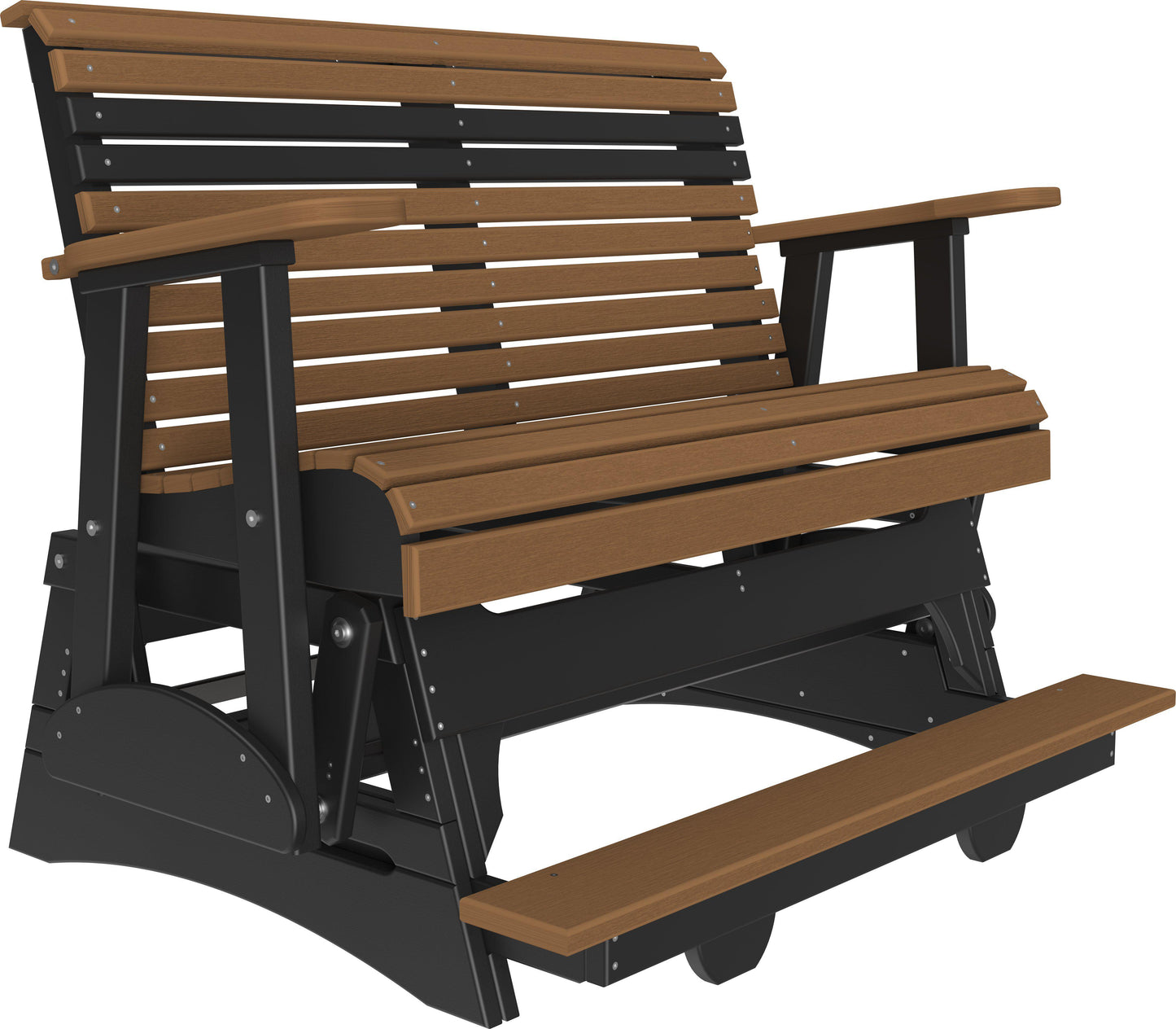 LuxCraft Recycled Plastic Counter Height 4' Plain Balcony Glider  - LEAD TIME TO SHIP 7 BUSINESS DAYS OR LESS