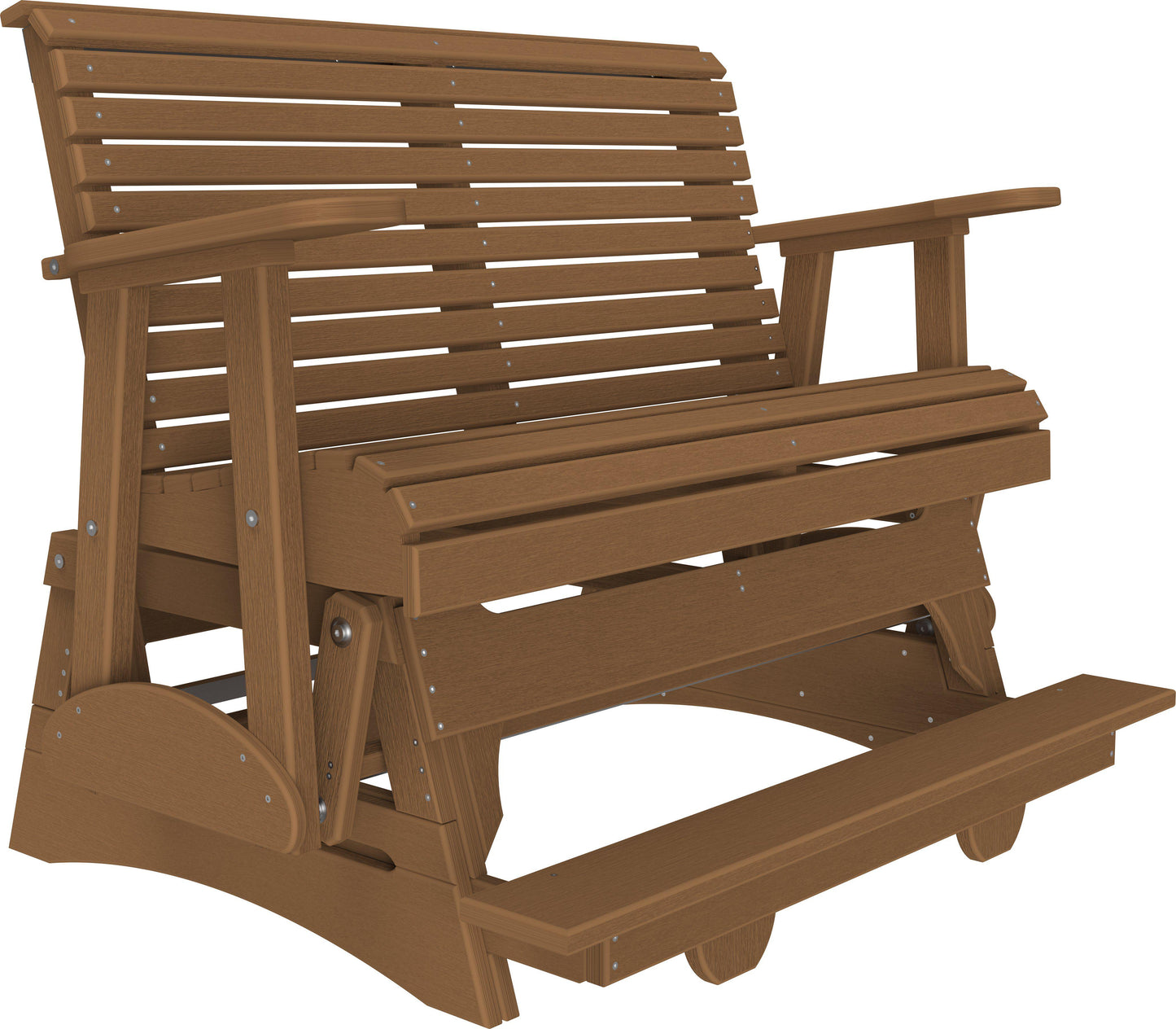 LuxCraft Recycled Plastic Counter Height 4' Plain Balcony Glider  - LEAD TIME TO SHIP 7 BUSINESS DAYS OR LESS