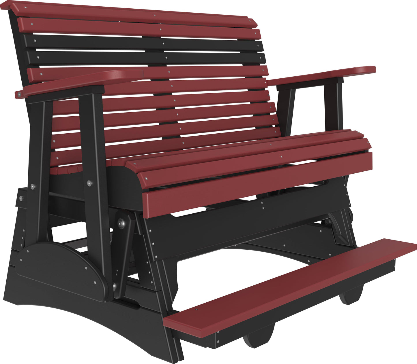 LuxCraft Recycled Plastic Counter Height 4' Plain Balcony Glider  - LEAD TIME TO SHIP 7 BUSINESS DAYS OR LESS