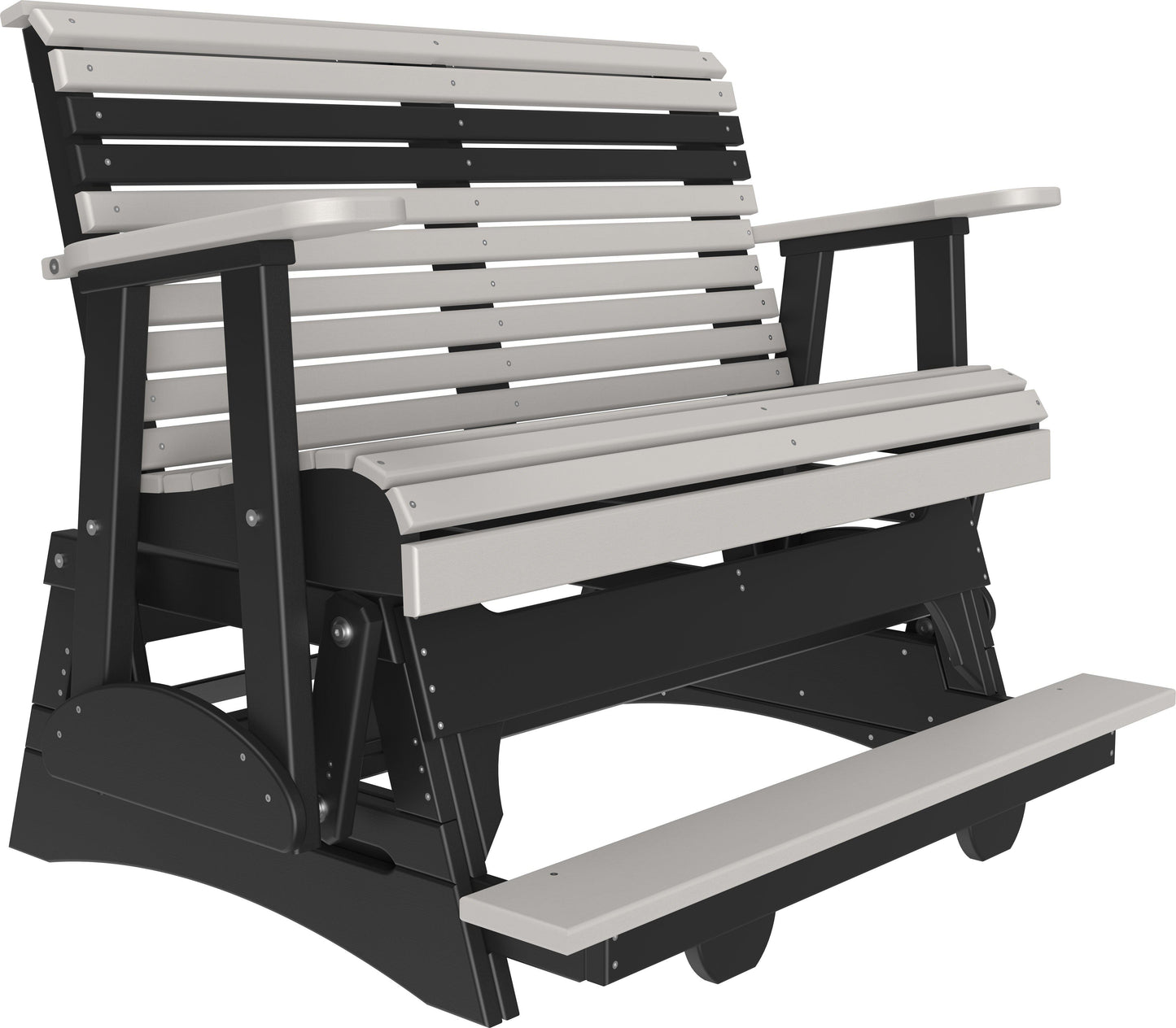 LuxCraft Recycled Plastic Counter Height 4' Plain Balcony Glider  - LEAD TIME TO SHIP 7 BUSINESS DAYS OR LESS