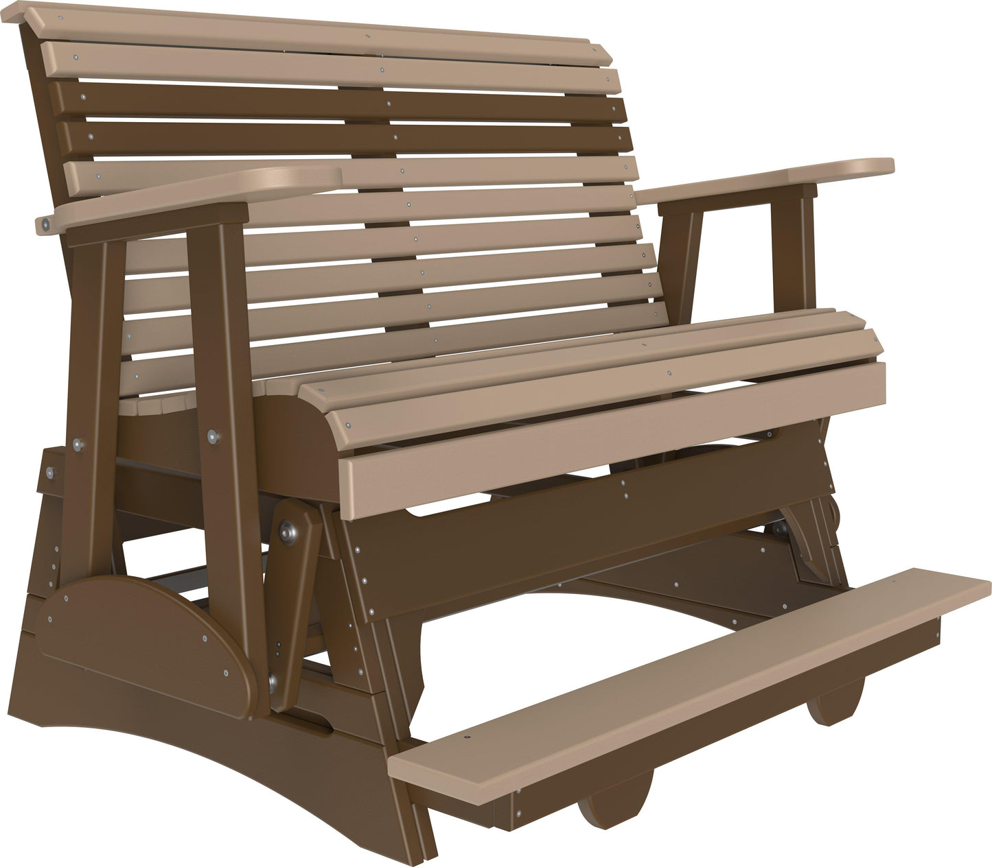 LuxCraft Recycled Plastic Counter Height 4' Plain Balcony Glider  - LEAD TIME TO SHIP 7 BUSINESS DAYS OR LESS