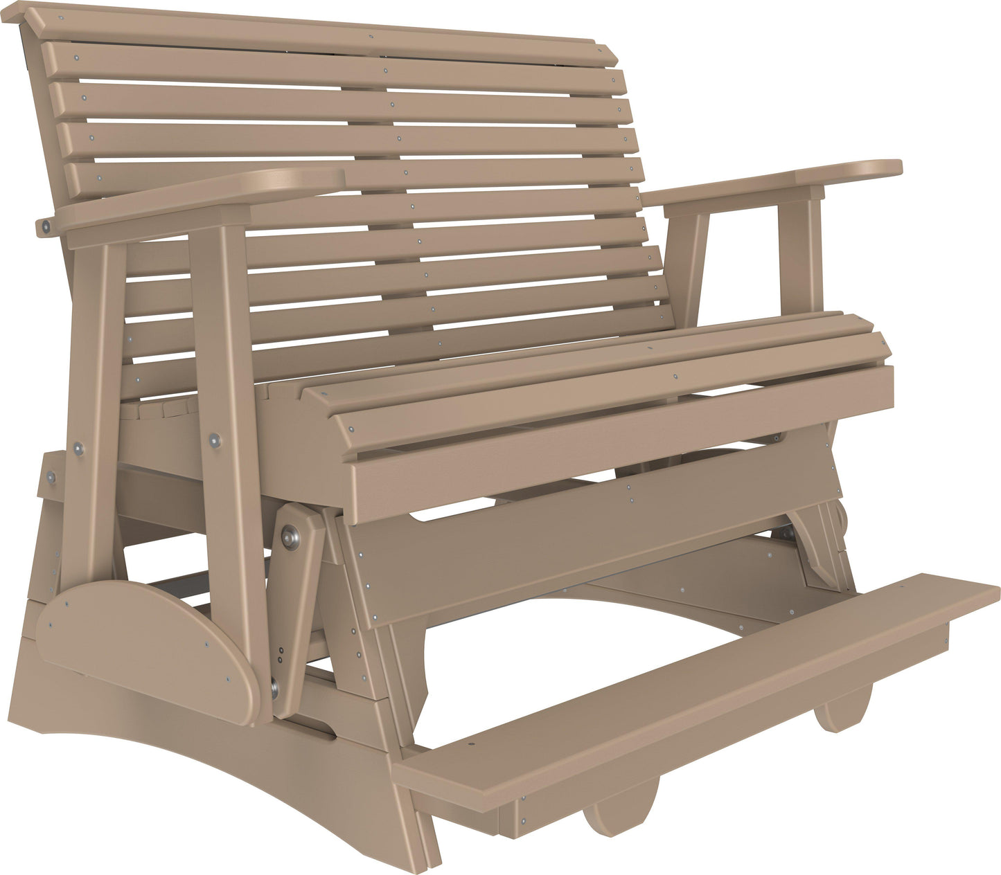 LuxCraft Recycled Plastic Counter Height 4' Plain Balcony Glider  - LEAD TIME TO SHIP 7 BUSINESS DAYS OR LESS