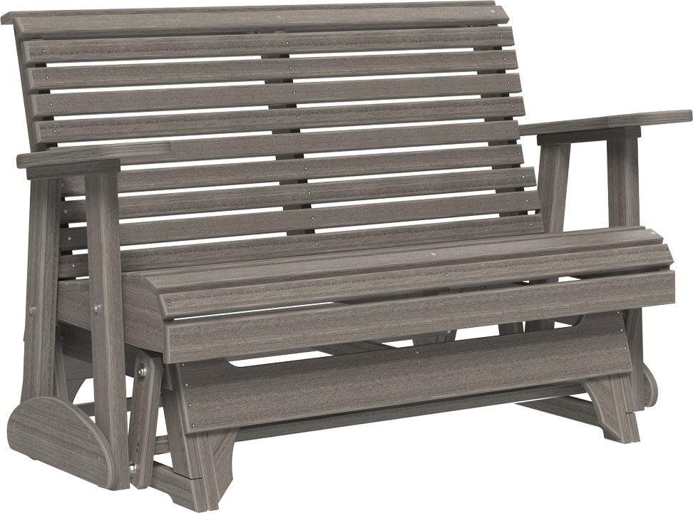 LuxCraft Rollback Recycled Plastic 4ft. Plain Patio Glider - LEAD TIME TO SHIP 7 BUSINESS DAYS OR LESS