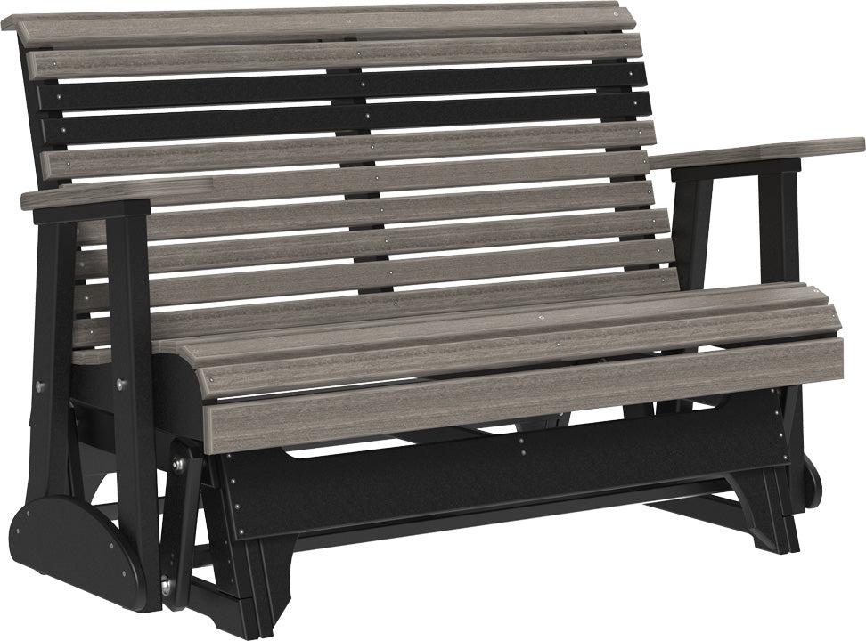 LuxCraft Rollback Recycled Plastic 4ft. Plain Patio Glider - LEAD TIME TO SHIP 7 BUSINESS DAYS OR LESS