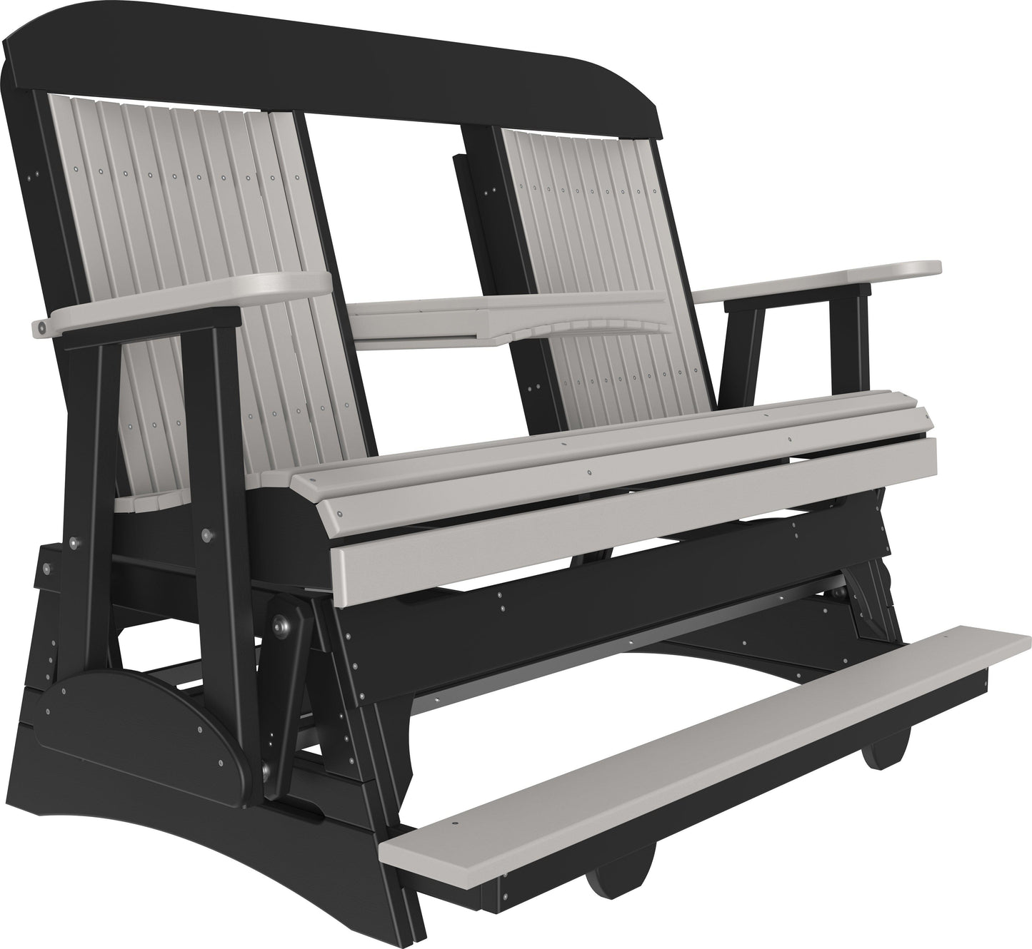 LuxCraft Counter Height Recycled Plastic 5' Classic Balcony Glider  - LEAD TIME TO SHIP 7 BUSINESS DAYS OR LESS