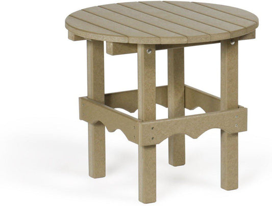 Leisure Lawns Amish Made Recycled Plastic Round Side Table Model #76 - LEAD TIME TO SHIP 4 WEEKS