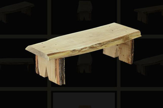 A&L Furniture Blue Mountain Collection 3' Briar Patch Flower Locust Pot Bench - LEAD TIME TO SHIP 3 WEEKS