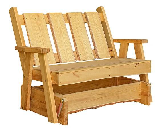 A&L Furniture Blue Mountain Collection 4' Timberland Locust Glider Bench - LEAD TIME TO SHIP 3 WEEKS