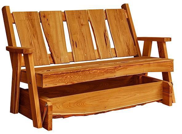 A&L Furniture Blue Mountain Collection 5' Timberland Locust Glider Bench - LEAD TIME TO SHIP 3 WEEKS
