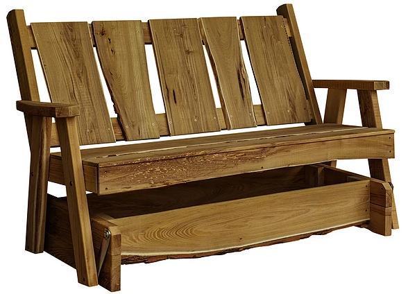 A&L Furniture Blue Mountain Collection 5' Timberland Locust Glider Bench - LEAD TIME TO SHIP 10 BUSINESS DAYS