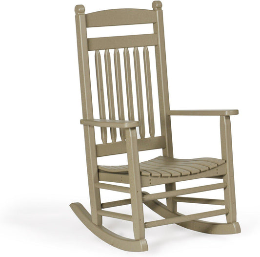 Leisure Lawns Amish Made Recycled Plastic Lumbar Rocking Chair Model #84 - LEAD TIME TO SHIP 4 WEEKS