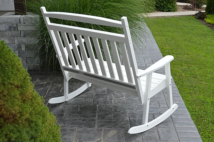 A&L Furniture Company Recycled Plastic Classic Double Rocking Chair - LEAD TIME TO SHIP 10 BUSINESS DAYS