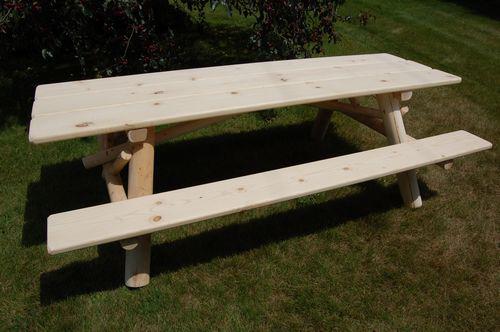 Moon Valley Rustic Outdoor Cedar 8' Picnic Table Kit - LEAD TIME TO SHIP: (UNFINISHED - 2 WEEKS) - (FINISHED - 4 WEEKS)