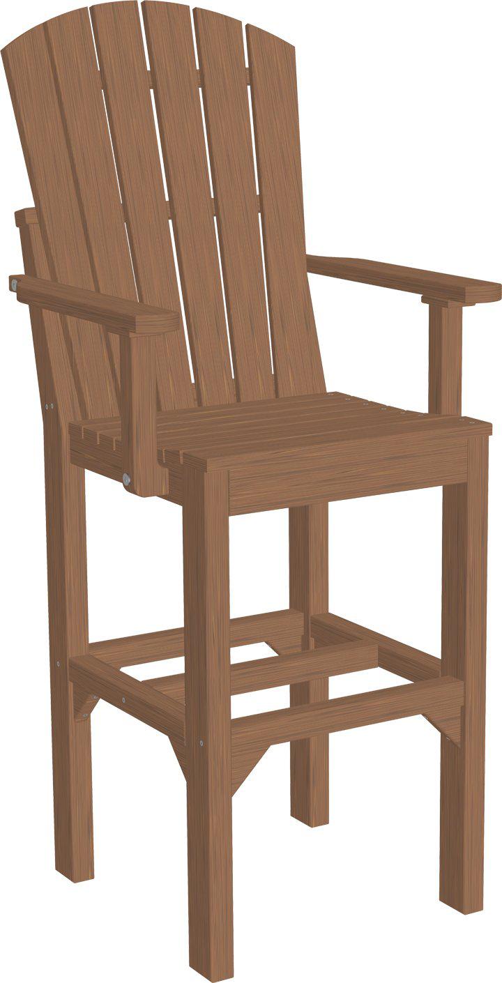 LuxCraft Recycled Plastic Adirondack Arm Chair (BAR HEIGHT) - LEAD TIME TO SHIP 3 TO 4 WEEKS