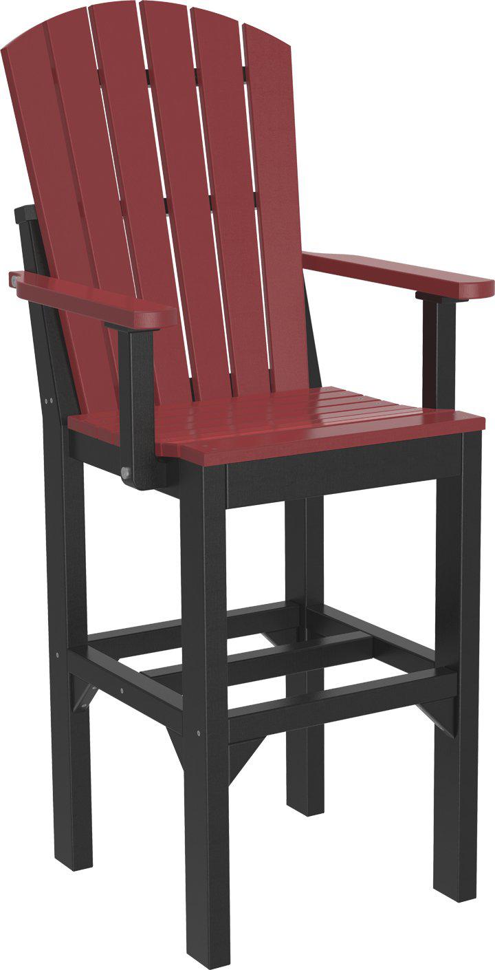 LuxCraft Recycled Plastic Adirondack Arm Chair (BAR HEIGHT) - LEAD TIME TO SHIP 3 TO 4 WEEKS