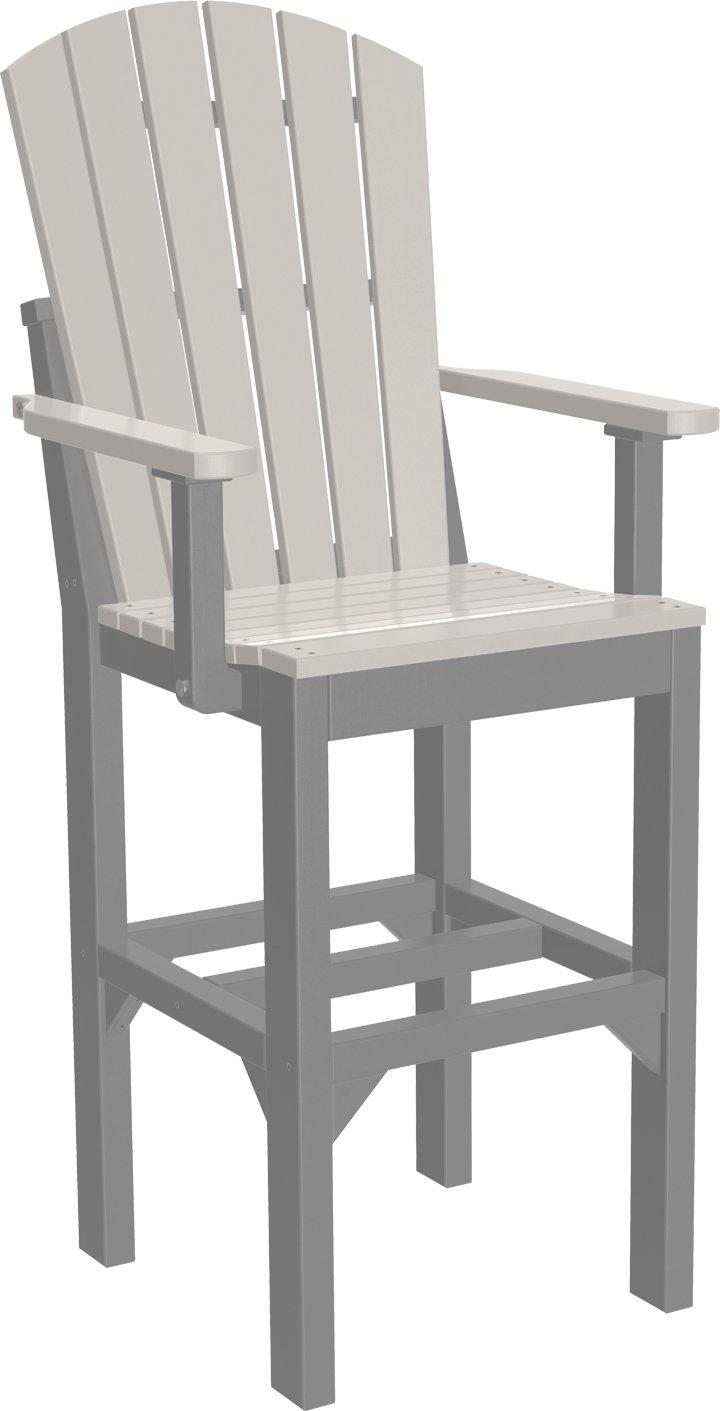 LuxCraft Recycled Plastic Adirondack Arm Chair (BAR HEIGHT) - LEAD TIME TO SHIP 3 TO 4 WEEKS