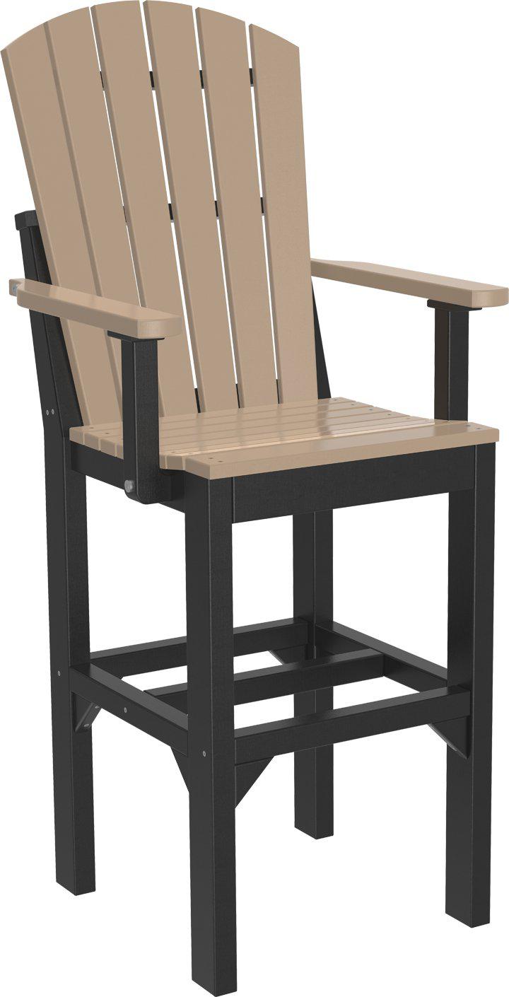 LuxCraft Recycled Plastic Adirondack Arm Chair (BAR HEIGHT) - LEAD TIME TO SHIP 3 TO 4 WEEKS