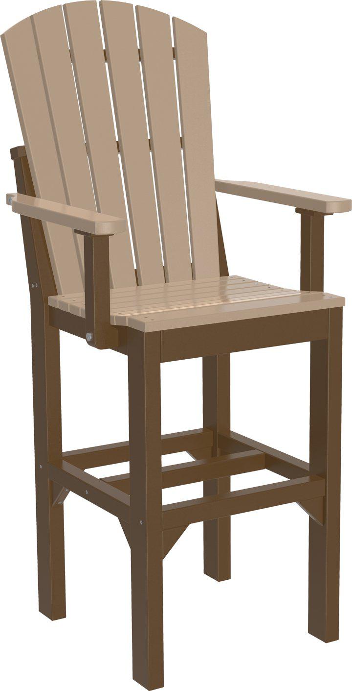 LuxCraft Recycled Plastic Adirondack Arm Chair (BAR HEIGHT) - LEAD TIME TO SHIP 3 TO 4 WEEKS