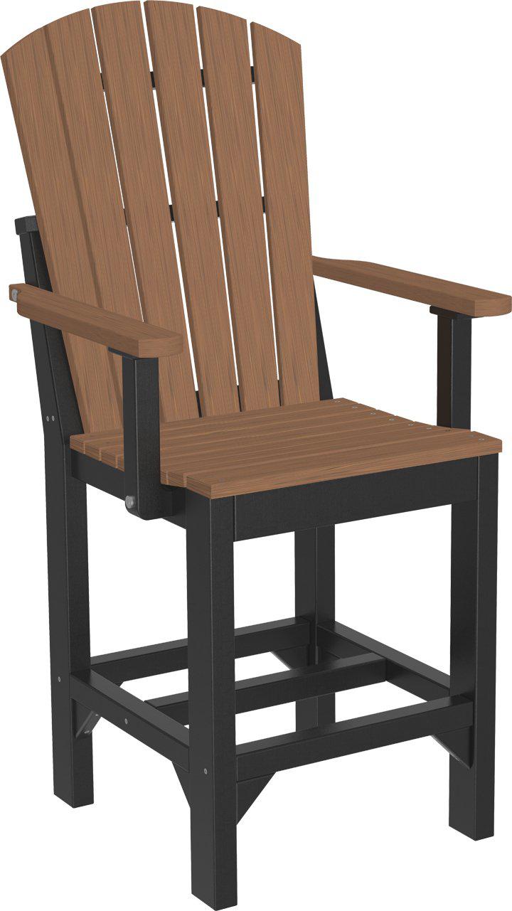 LuxCraft Recycled Plastic Adirondack Arm Chair (COUNTER HEIGHT) - LEAD TIME TO SHIP 3 TO 4 WEEKS