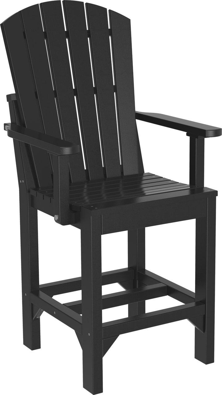 LuxCraft Recycled Plastic Adirondack Arm Chair (COUNTER HEIGHT) - LEAD TIME TO SHIP 3 TO 4 WEEKS