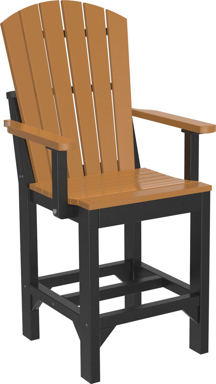LuxCraft Recycled Plastic Adirondack Arm Chair (COUNTER HEIGHT) - LEAD TIME TO SHIP 3 TO 4 WEEKS