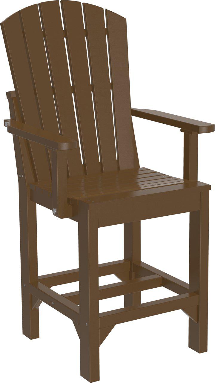 LuxCraft Recycled Plastic Adirondack Arm Chair (COUNTER HEIGHT) - LEAD TIME TO SHIP 3 TO 4 WEEKS