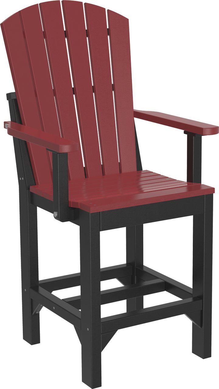 LuxCraft Recycled Plastic Adirondack Arm Chair (COUNTER HEIGHT) - LEAD TIME TO SHIP 3 TO 4 WEEKS