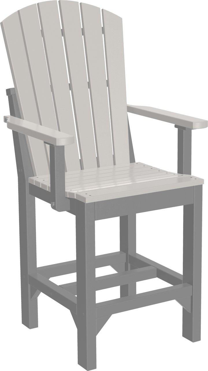 LuxCraft Recycled Plastic Adirondack Arm Chair (COUNTER HEIGHT) - LEAD TIME TO SHIP 3 TO 4 WEEKS
