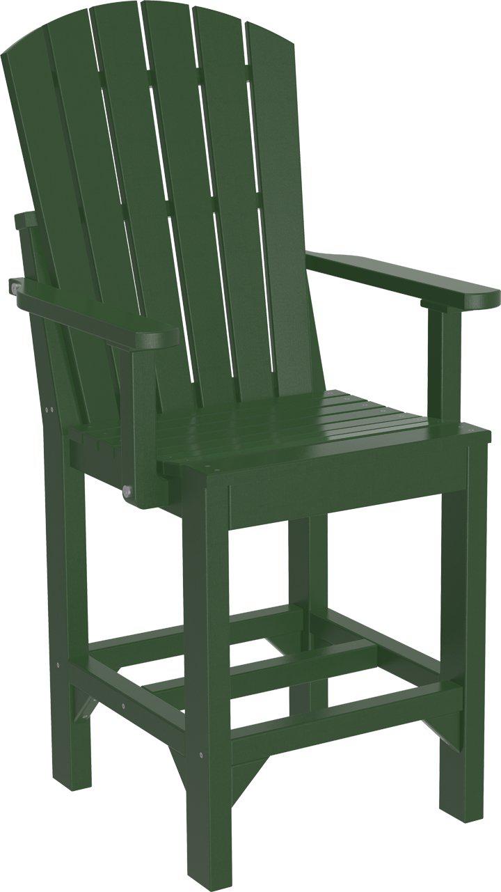 LuxCraft Recycled Plastic Adirondack Arm Chair (COUNTER HEIGHT) - LEAD TIME TO SHIP 3 TO 4 WEEKS