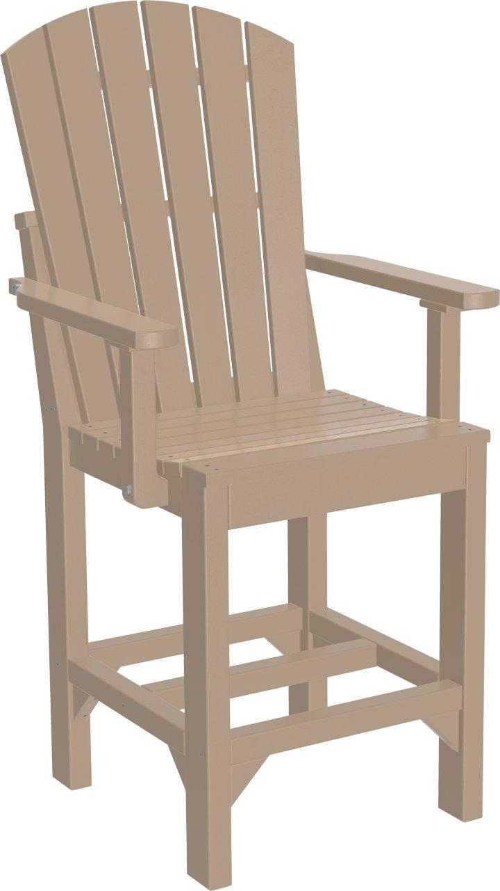 LuxCraft Recycled Plastic Adirondack Arm Chair (COUNTER HEIGHT) - LEAD TIME TO SHIP 3 TO 4 WEEKS