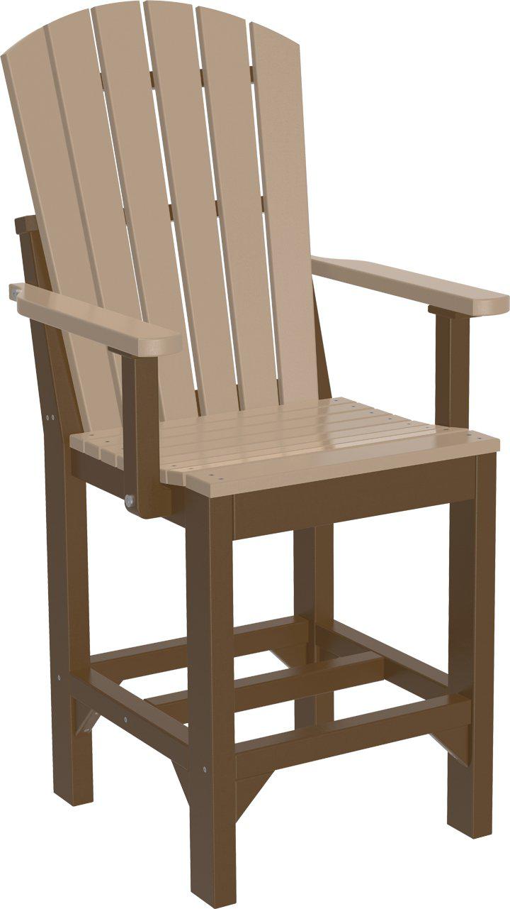 LuxCraft Recycled Plastic Adirondack Arm Chair (COUNTER HEIGHT) - LEAD TIME TO SHIP 3 TO 4 WEEKS