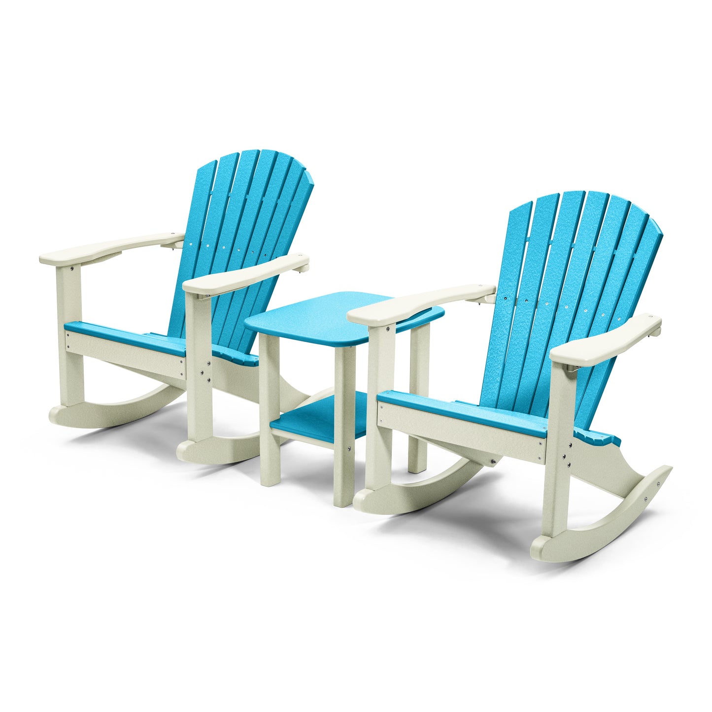 Perfect Choice Furniture Recycled Plastic Classic Adirondack Rocking Chair Set - LEAD TIME TO SHIP 4 WEEKS OR LESS