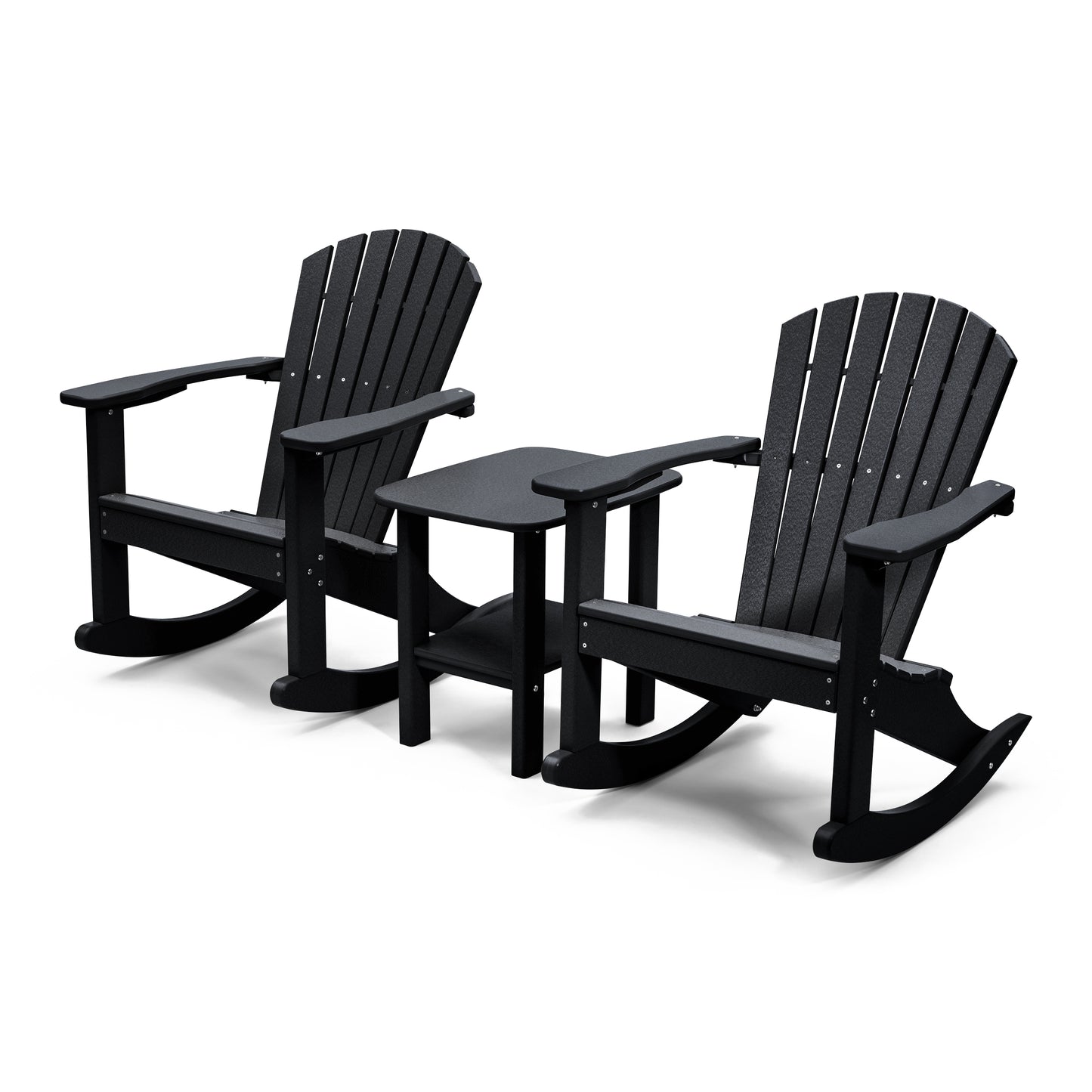 Perfect Choice Furniture Recycled Plastic Classic Adirondack Rocking Chair Set - LEAD TIME TO SHIP 4 WEEKS OR LESS