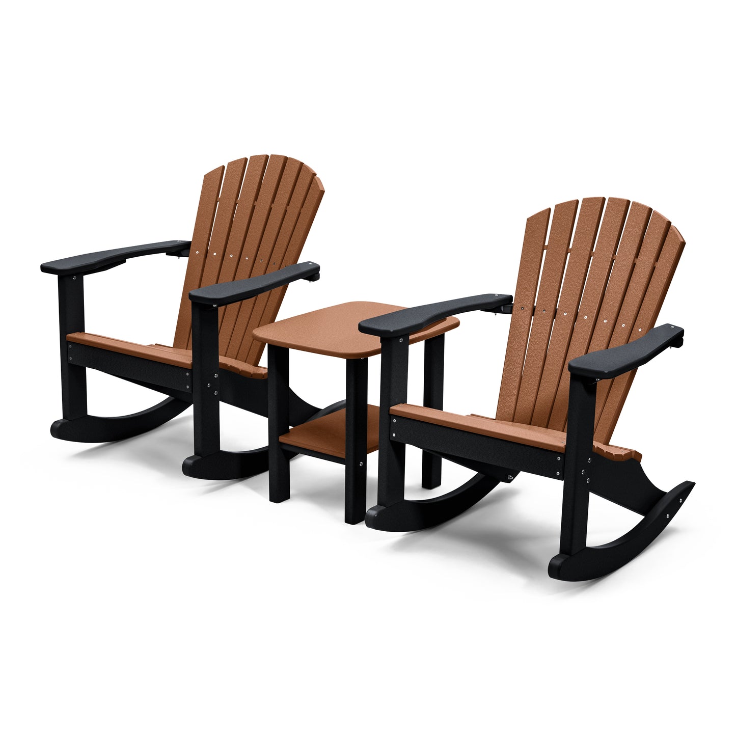 Perfect Choice Furniture Recycled Plastic Classic Adirondack Rocking Chair Set - LEAD TIME TO SHIP 4 WEEKS OR LESS