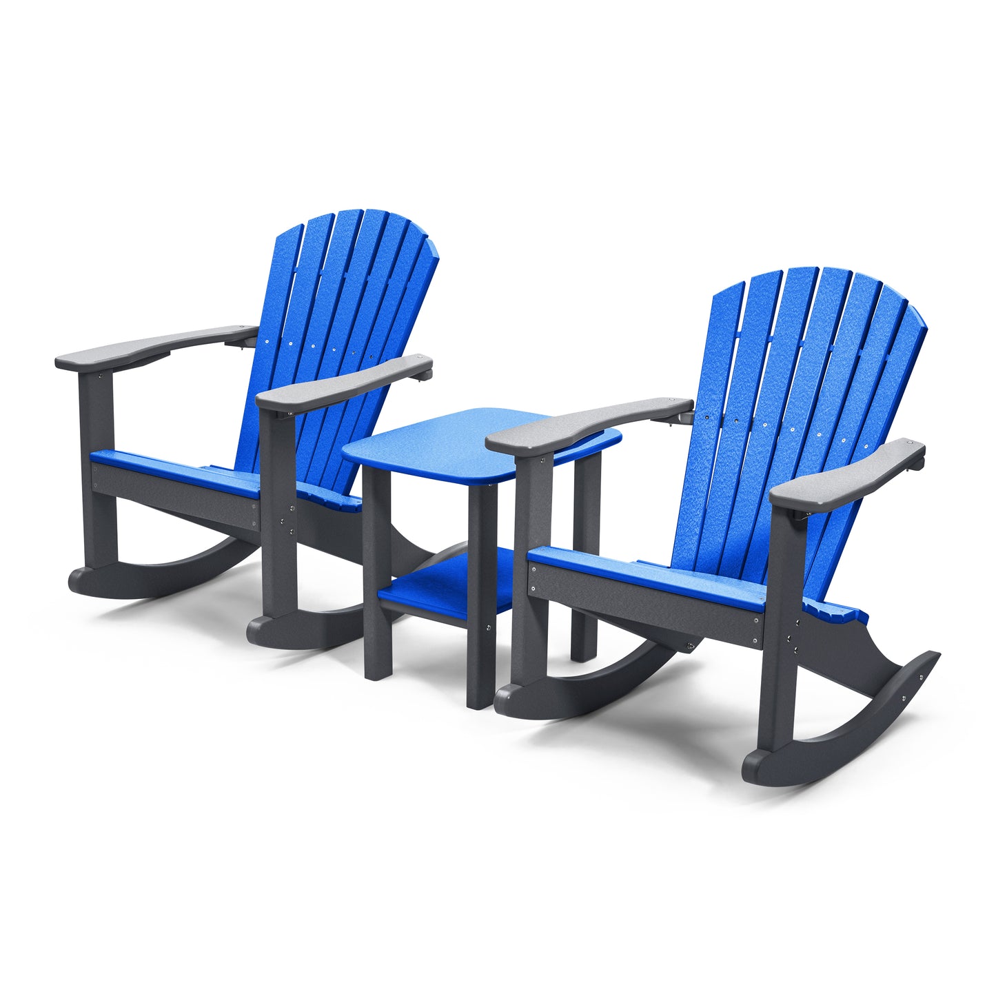 Perfect Choice Furniture Recycled Plastic Classic Adirondack Rocking Chair Set - LEAD TIME TO SHIP 4 WEEKS OR LESS