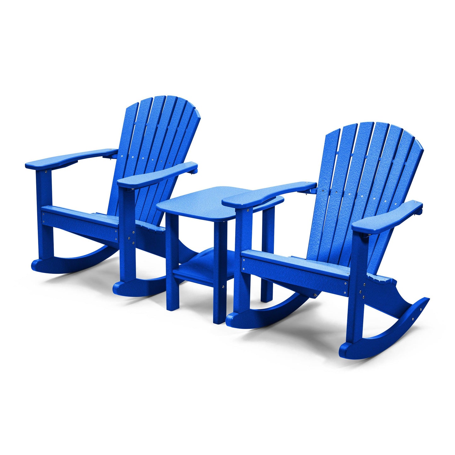 Perfect Choice Furniture Recycled Plastic Classic Adirondack Rocking Chair Set - LEAD TIME TO SHIP 4 WEEKS OR LESS