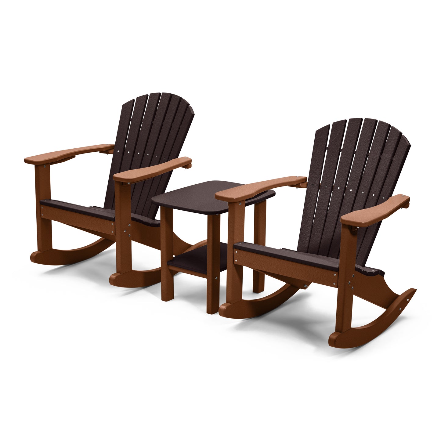 Perfect Choice Furniture Recycled Plastic Classic Adirondack Rocking Chair Set - LEAD TIME TO SHIP 4 WEEKS OR LESS