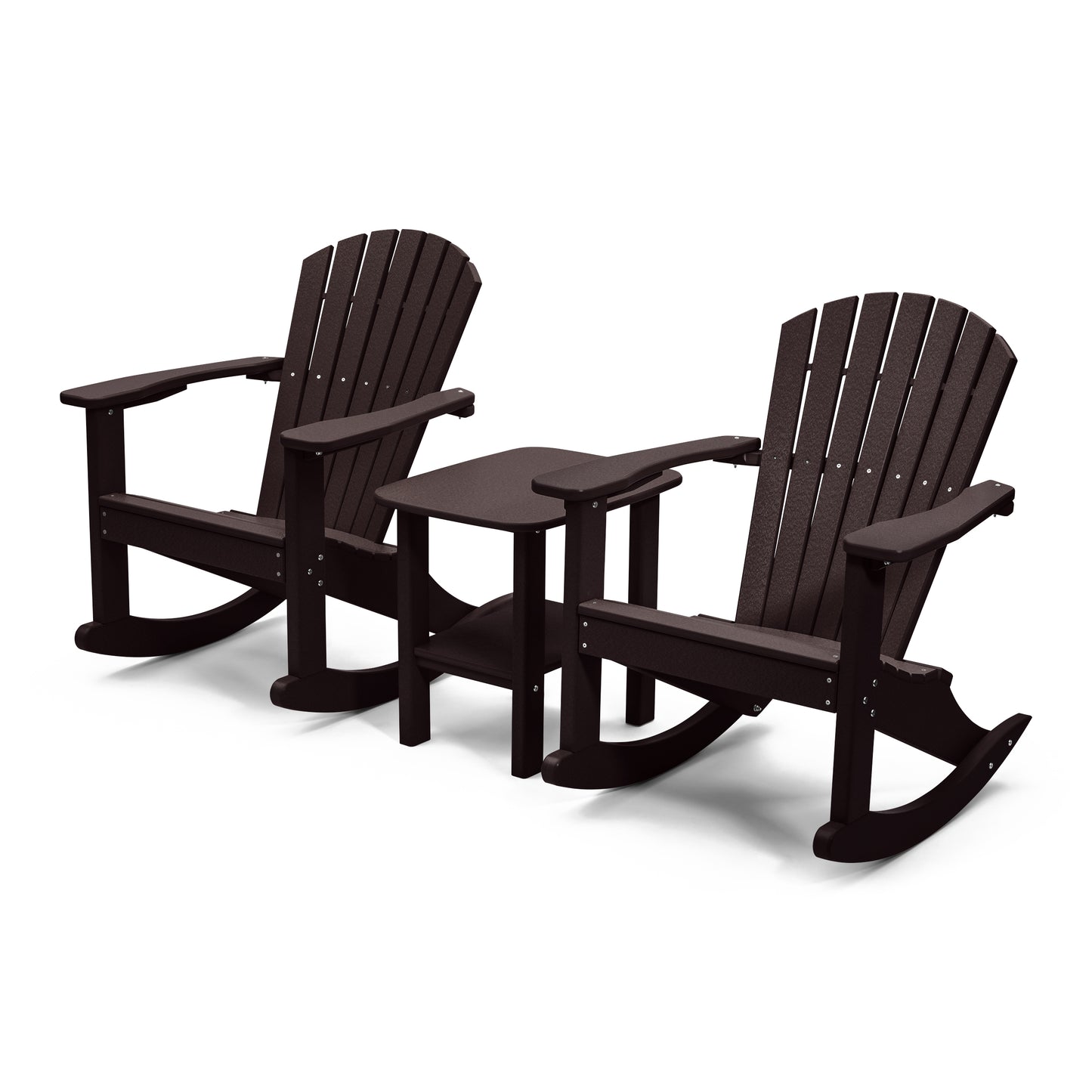 Perfect Choice Furniture Recycled Plastic Classic Adirondack Rocking Chair Set - LEAD TIME TO SHIP 4 WEEKS OR LESS