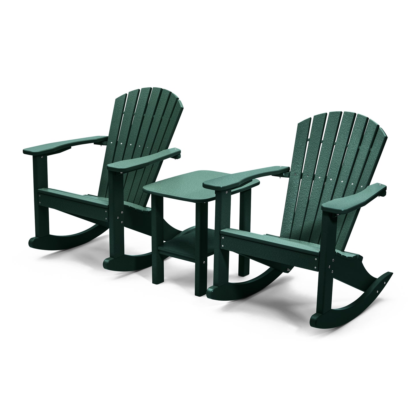 Perfect Choice Furniture Recycled Plastic Classic Adirondack Rocking Chair Set - LEAD TIME TO SHIP 4 WEEKS OR LESS