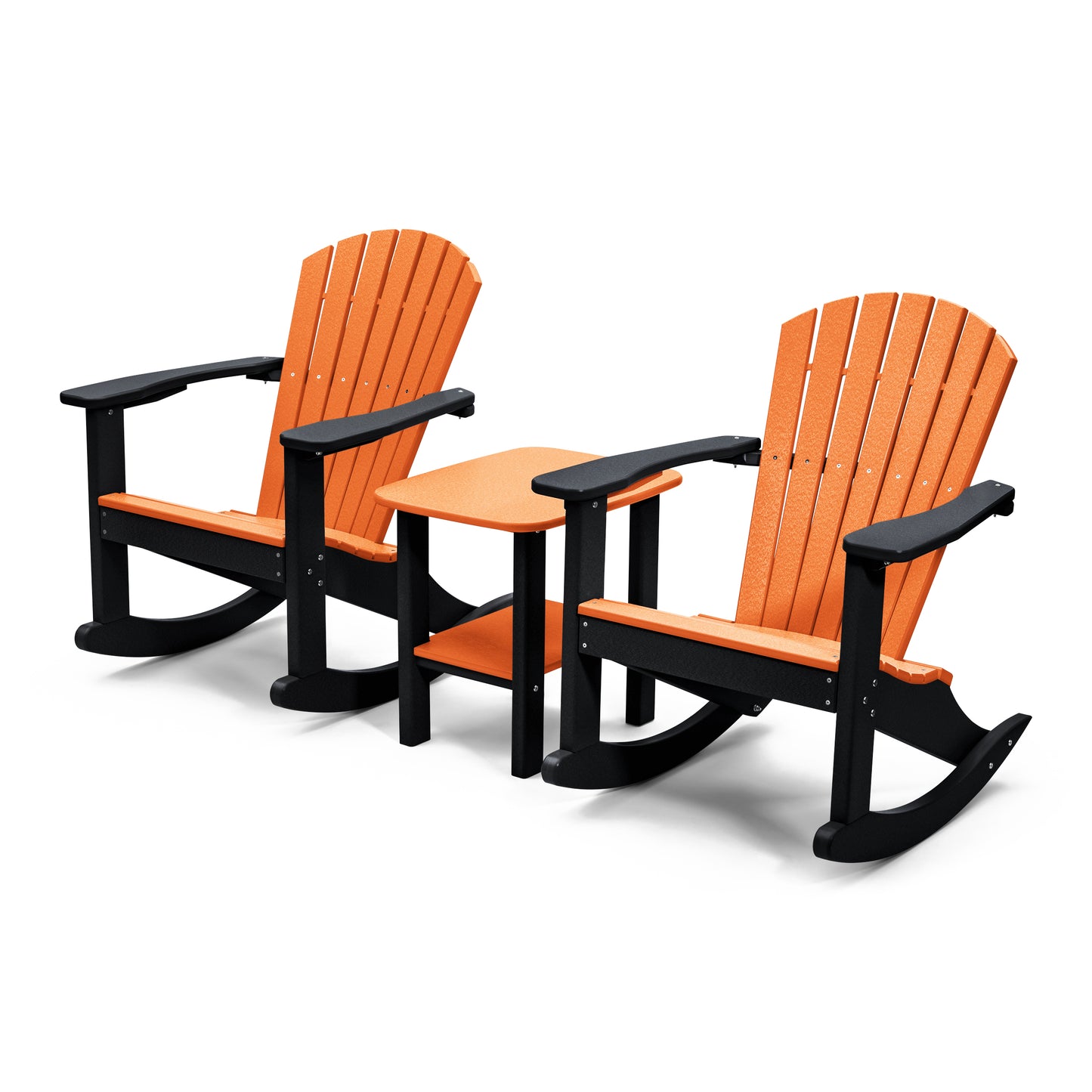 Perfect Choice Furniture Recycled Plastic Classic Adirondack Rocking Chair Set - LEAD TIME TO SHIP 4 WEEKS OR LESS