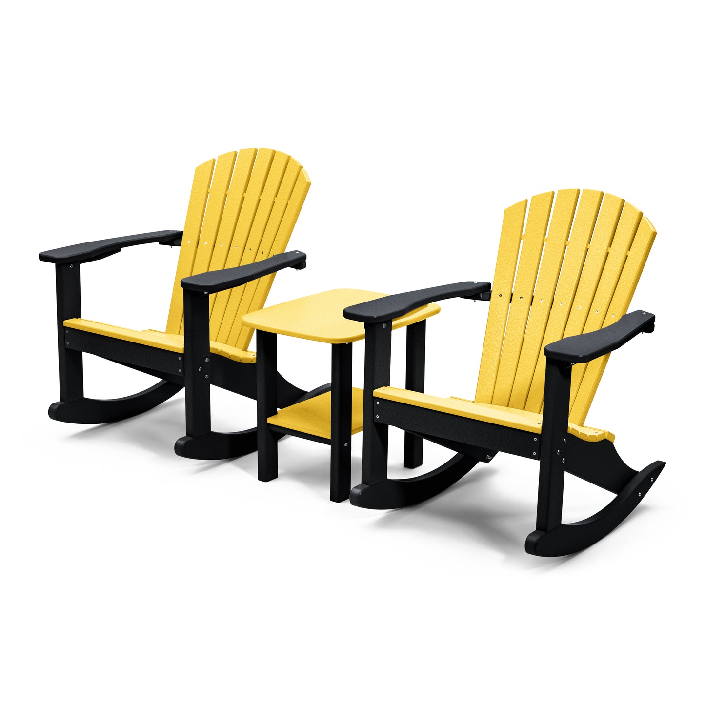 Perfect Choice Furniture Recycled Plastic Classic Adirondack Rocking Chair Set - LEAD TIME TO SHIP 4 WEEKS OR LESS